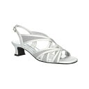 イージーストリート レディース サンダル シューズ Women's Tristen Dress Sandals Silver Satin(4)