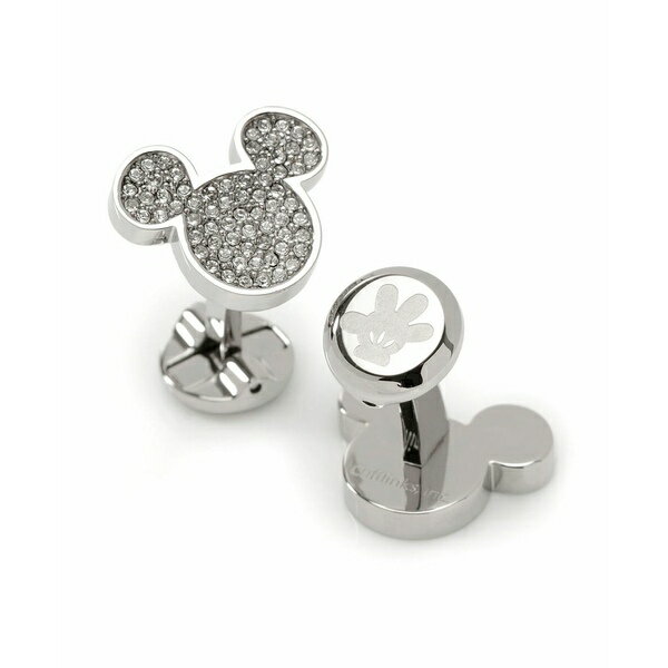 ǥˡ  ԥ ꡼ Men's Pave Crystal Cufflinks Silver-Tone