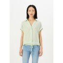 トムテイラー レディース シャツ トップス STRIPED SHORTSLEEVE - Button-down blouse - true green white(4)