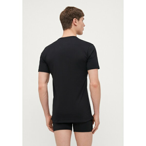 カルバン クライン アンダーウェア メンズ サンダル シューズ V NECK 3 PACK - Undershirt - black