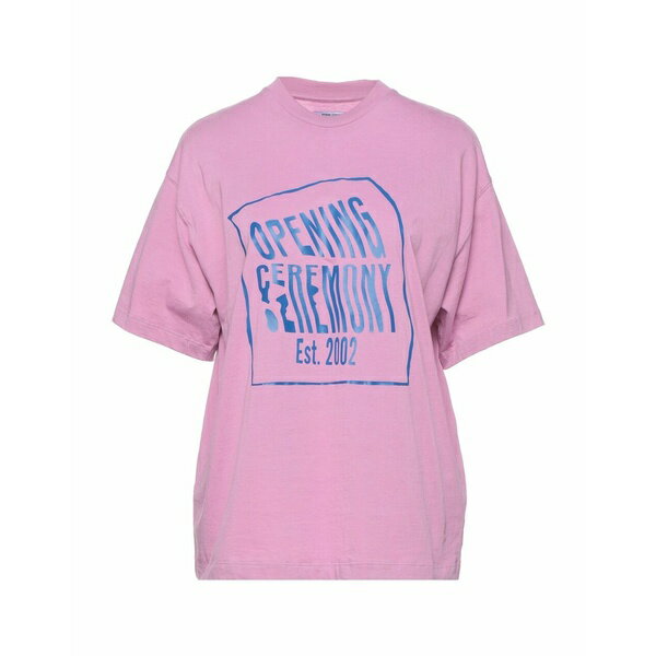 【送料無料】 オープニングセレモニー レディース Tシャツ トップス T-shirts Pink