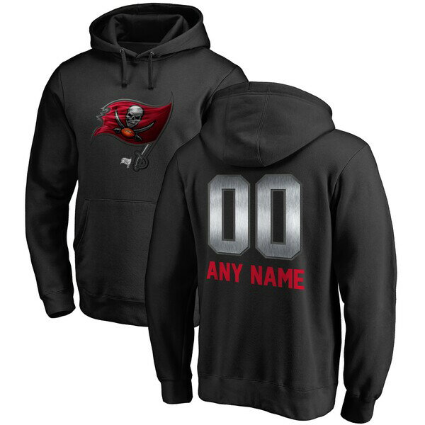 ファナティクス メンズ パーカー・スウェットシャツ アウター Tampa Bay Buccaneers NFL Pro Line by Fanatics Branded Personalized Midnight Mascot Pullover Hoodie Black