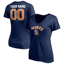 t@ieBNX fB[X TVc gbvX San Diego Padres Fanatics Branded Women's Cooperstown Winning Streak Personalized Name & Number VNeck TShirt Navy