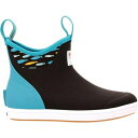 エクストラタフ レディース ブーツ シューズ Ankle Salmon Sisters 6in Deck Boot - Women's Black/Tails and Scales