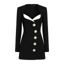 【送料無料】 バルマン レディース ワンピース トップス Mini dresses Black