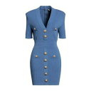 【送料無料】 バルマン レディース ワンピース トップス Mini dresses Azure