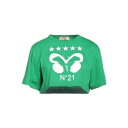 【送料無料】 ヌメロ ヴェントゥーノ レディース Tシャツ トップス T-shirts Green