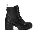 キシタイ レディース ブーツ シューズ Women's Combat Booties By Black