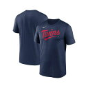 ナイキ メンズ シャツ トップス Men's Navy Minnesota Twins New Legend Wordmark T-shirt Navy(4)