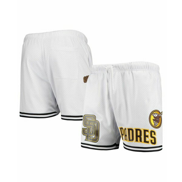 プロスタンダード メンズ カジュアルパンツ ボトムス Men's White San Diego Padres Logo Mesh Shorts White