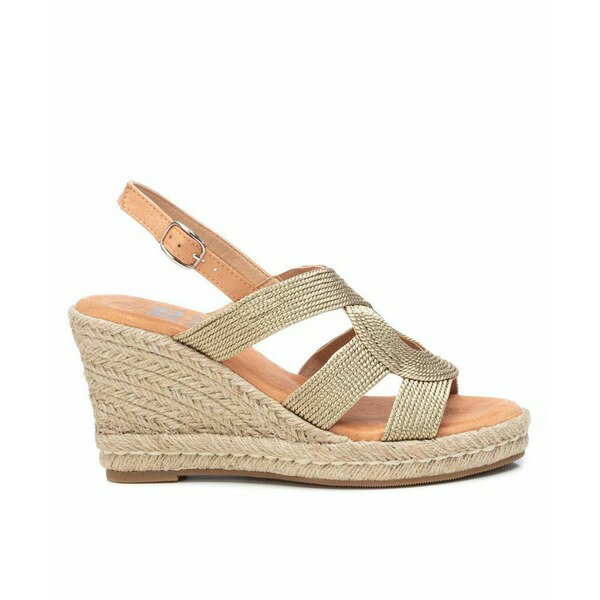 キシタイ レディース サンダル シューズ Women's Jute Wedge Sandals By Gold