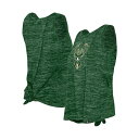 ニューエラ レディース カットソー トップス Women's Hunter Green Milwaukee Bucks Space Dye Active Tan...