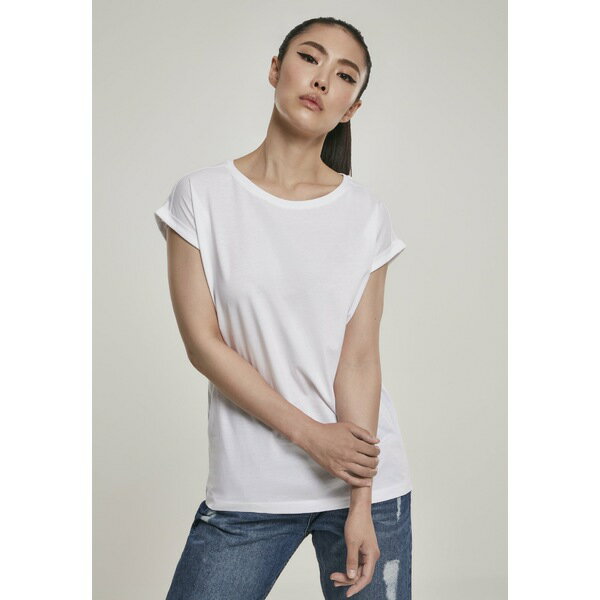 アーバン クラシックス レディース Tシャツ トップス EXTENDED SHOULDER TEE - Basic T-shirt - white