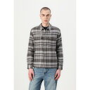 ライルアンドスコット メンズ サンダル シューズ BRUSHED OVERSHIRT - Summer jacket - warm grey