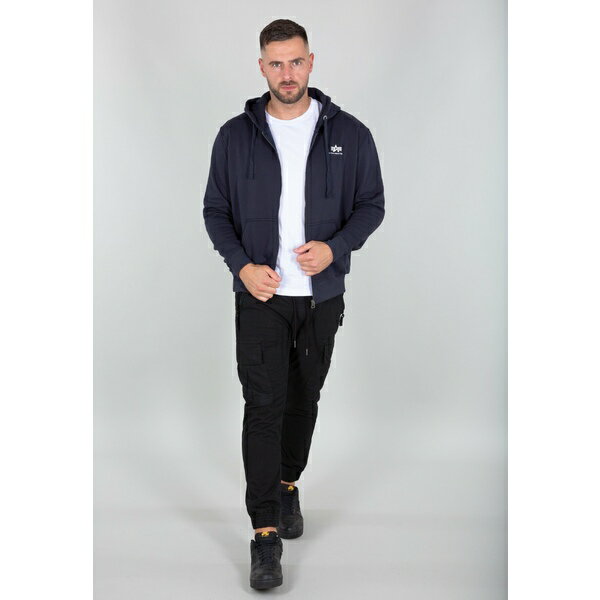 アルファインダストリーズ メンズ パーカー・スウェットシャツ アウター BASIC SMALL LOGO - Zip-up sweatshirt - rep.blue