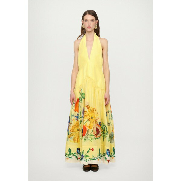 アレメ レディース ワンピース トップス DAHLIA HALTER GOWN - Maxi dress - lemon