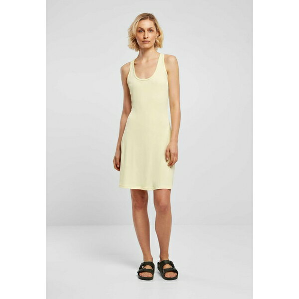 アーバン クラシックス レディース ワンピース トップス RACER - Shift dress - softyellow