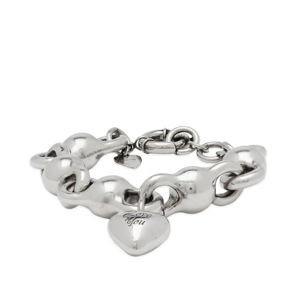 アクネ ストゥディオズ レディース ブレスレット・バングル・アンクレット アクセサリー Acne Studios Agoflus Heart Bracelet Silver