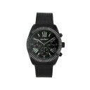vW[ Y rv ANZT[ Men's 42mm Black Multi-Function Steel Mesh Watch Black