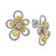 ե 쥯 ǥ ԥ ꡼ EFFY® Diamond Flower Drop Earrings (1-1/3 ct. t.w.) in 14k Gold & White Gold Yellow/White Gold