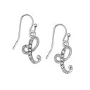 2028 レディース ピアス＆イヤリング アクセサリー Silver Tone Crystal Initial Wire Earring C