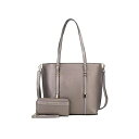 MKFRNV fB[X z ANZT[ Emery Women's Tote Bag with Wallet by Mia K Pewter