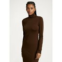 ラルフローレン レディース ワンピース トップス LONG SLEEVE DAY DRESS - Jersey dress - dark brown