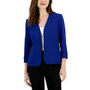 カスパー レディース ジャケット&ブルゾン アウター Women's Stretch Crepe Open-Front Roll-Sleeve Jacket R...