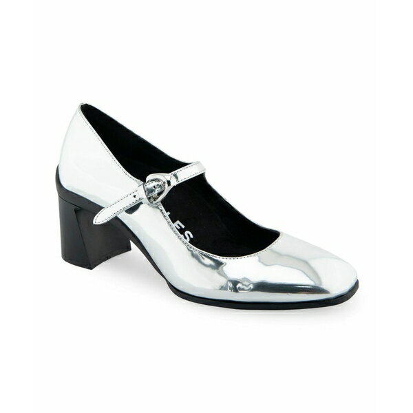 エアロソールズ レディース ヒール シューズ Women's Cali Buckle Strap Pumps Silver Mirror Metallic..