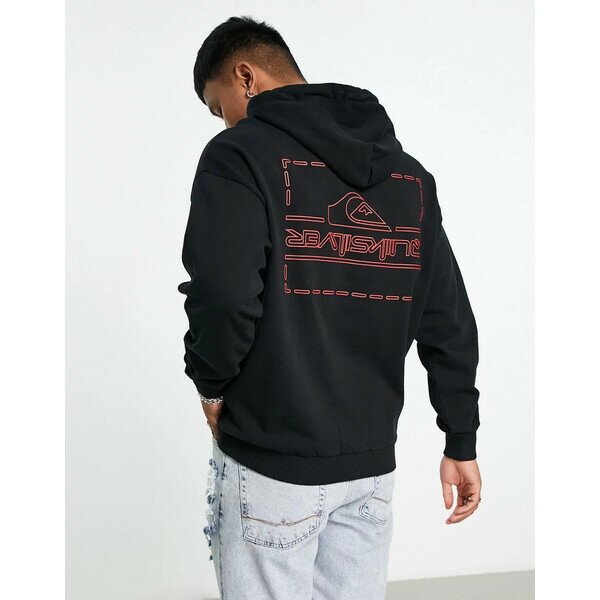 クイックシルバー メンズ パーカー・スウェットシャツ アウター Quiksilver X The Stranger Things Upside Down hoodie in black Black