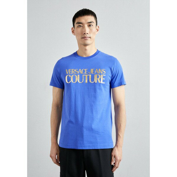 ٥륵  T ȥåץ LOGO - Print T-shirt - blue