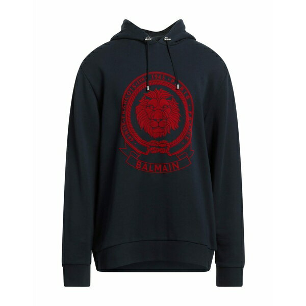 【送料無料】 バルマン メンズ パーカー・スウェットシャツ アウター Sweatshirts Blue(4)