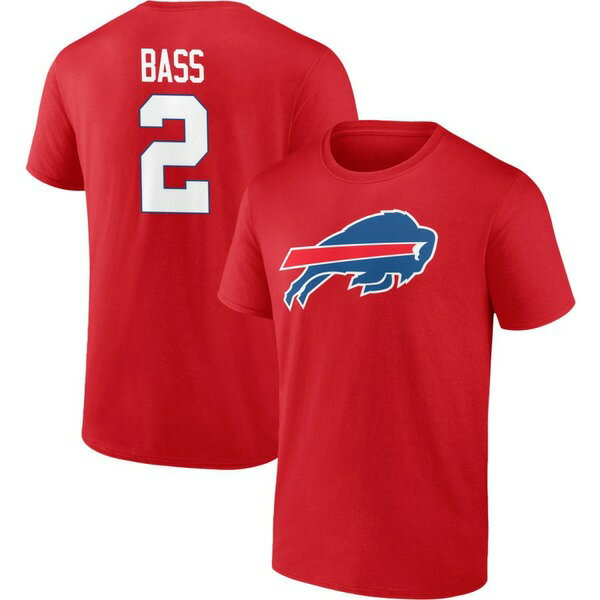 եʥƥ  T ȥåץ Buffalo Bills Fanatics Branded Team Authentic Logo Personalized Name &Number TShirt Red