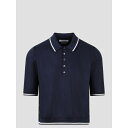 トムブラウン メンズ ポロシャツ トップス Tipping Pique Stitch Polo Shirt Blue