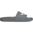 アディダス メンズ サンダル シューズ adidas Men's Adilette Lite Slides Grey/White/Grey 1