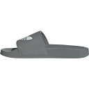 アディダス メンズ サンダル シューズ adidas Men's Adilette Lite Slides Grey/White/Grey 3