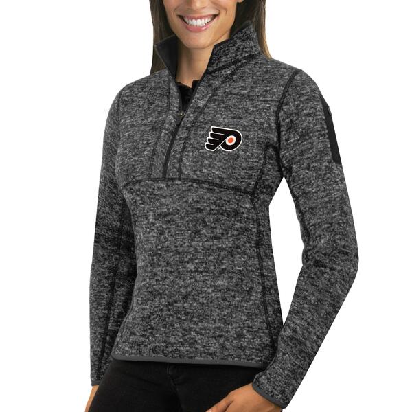 ƥ ǥ 㥱åȡ֥륾  Philadelphia Flyers Antigua Women's Fortune HalfZip Sweatshirt Charcoal