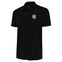 AeBOA Y |Vc gbvX New York Yankees Antigua Metallic Tribute Polo Black