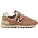 New Balance ニューバランス レディース スニーカー 【New Balance 574 Flat Taupe Rich Oak (Women's)】 サイズ US_8(25.0cm) Flat Taupe/Rich Oak/Turtledove(4)