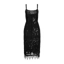 【送料無料】 エリザベスフランキ レディース ワンピース トップス Midi dresses Black