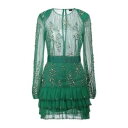 【送料無料】 エリザベスフランキ レディース ワンピース トップス Mini dresses Green