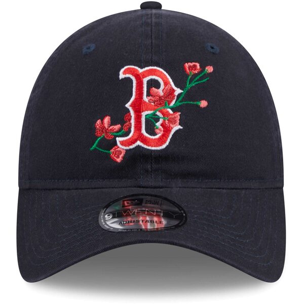 楽天astyニューエラ レディース 帽子 アクセサリー Boston Red Sox New Era Women's Game Day Bloom Branch 9TWENTY Adjustable Hat Navy