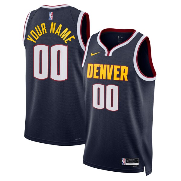 ナイキ メンズ ユニフォーム トップス Denver Nuggets Nike Unisex Swingman Custom Jersey Navy Icon Edition