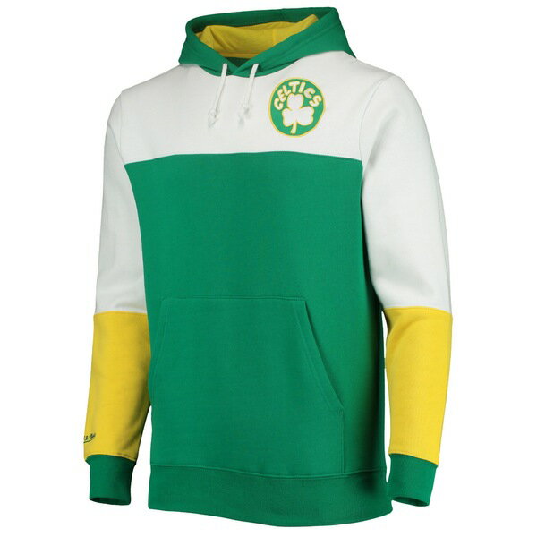 ߥå&ͥ  ѡåȥ  Boston Celtics Mitchell &Ness Hardwood Classics 2008 NBA Finals Fusion 2.0 Colorblock Pullover Hoodie Kelly Green