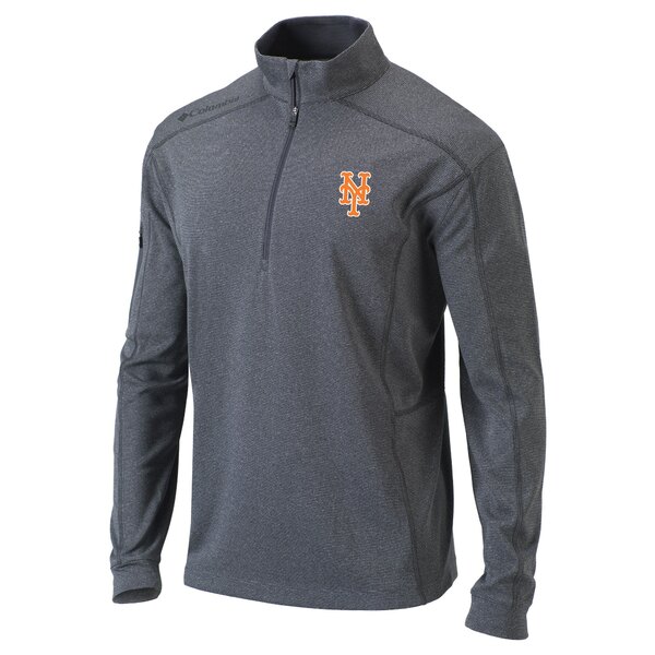 コロンビア メンズ ジャケット＆ブルゾン アウター New York Mets Columbia OmniWick Shotgun QuarterZip Pullover Top Heather Gray