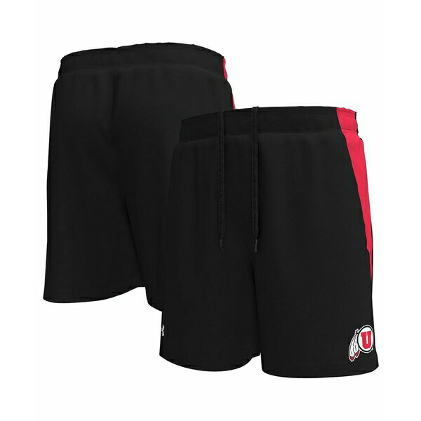 アンダーアーマー メンズ カジュアルパンツ ボトムス Men's Black Utah Utes Tech Vent Performance Short Black