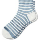 {oX fB[X C A_[EFA Bombas Women's Solid Striped Quarter Socks Ocean Fog