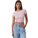 コットンオン レディース カットソー トップス Women's Marli Rouched Front Short Sleeve Top Dusk Pink