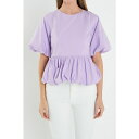 イングリッシュファクトリー レディース カットソー トップス Women's Balloon Poplin Top Lavender