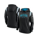 ナイキ レディース パーカー・スウェットシャツ アウター Women's Black Carolina Panthers Sideline Stack Performance Pullover Hoodie Black